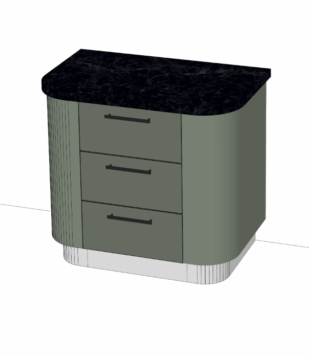 Curved cabinets