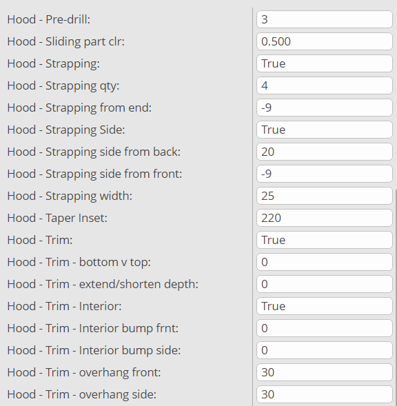 Range Hood - Compound Taper