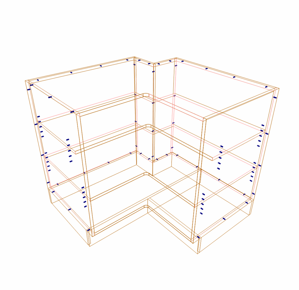 Corner parts radius