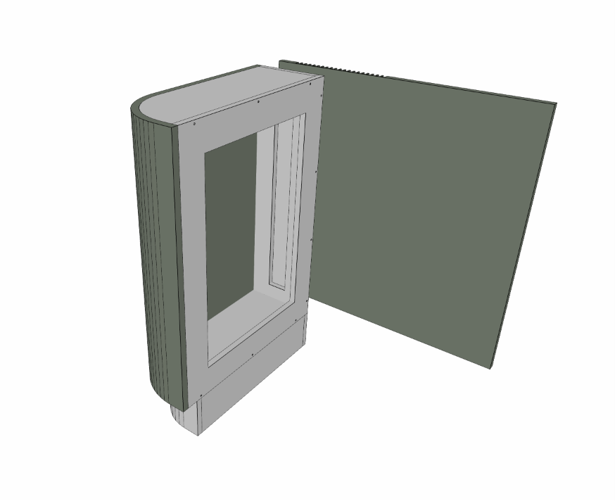 Curved cabinets