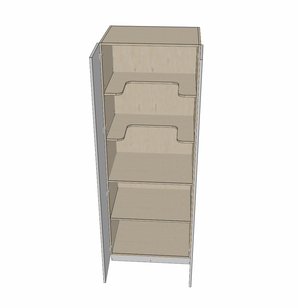 Shaped shelving